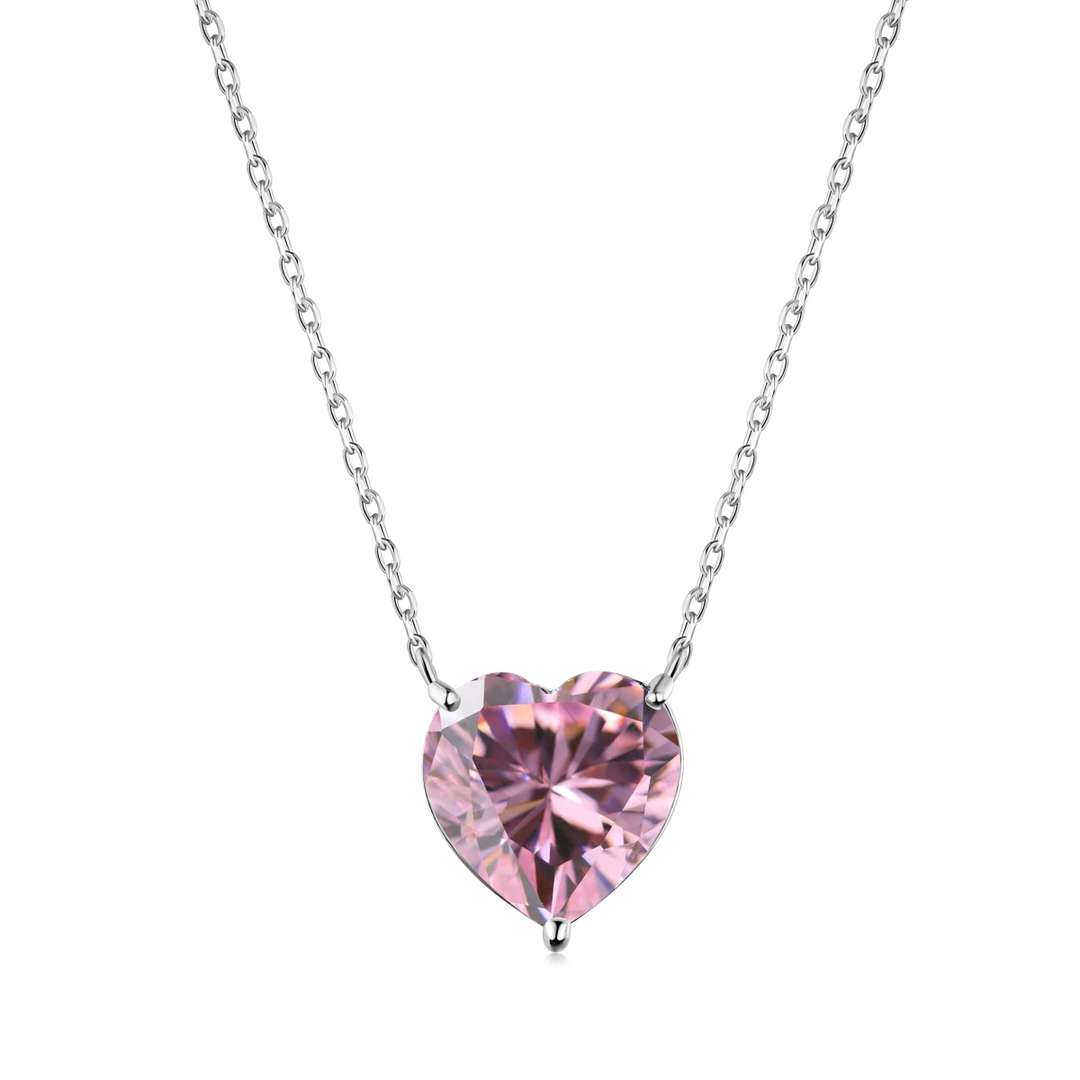 [Violet JW]6.0 carat Radiant Heart Shape Necklace