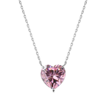 [Violet JW]6.0 carat Radiant Heart Shape Necklace