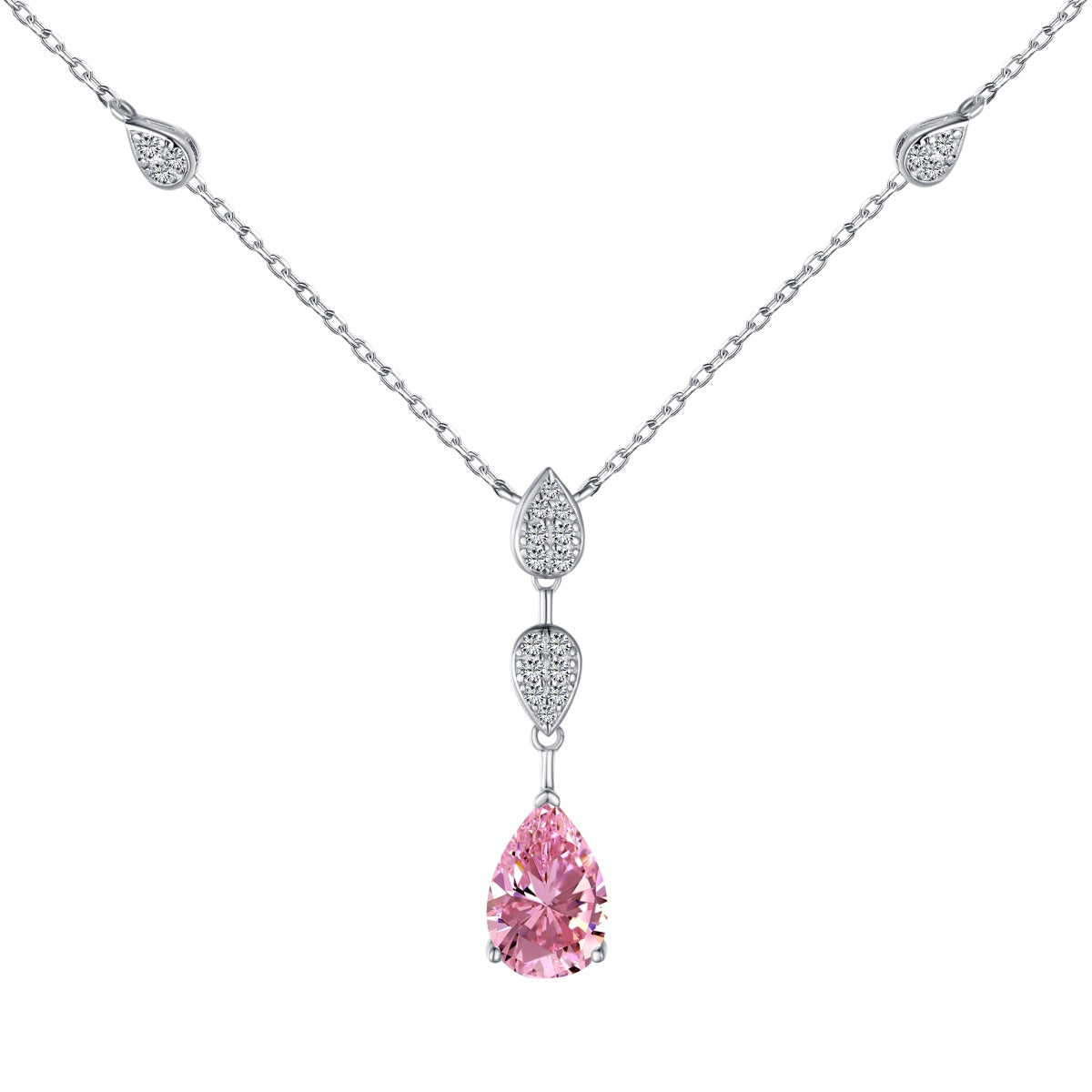 [Violet JW]Dazzling Pear Cut Necklace