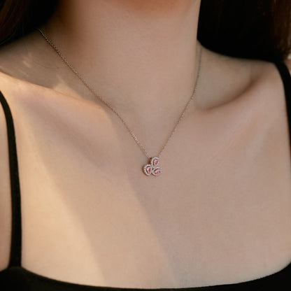 [Violet JW]Elegant Flower Shape Pear Cut Necklace