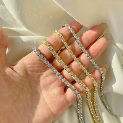 [Violet JW]Sparkling Radiant Princess Cut Tennis Bracelet