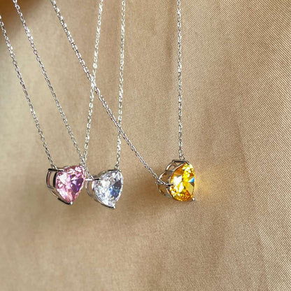 [Violet JW]6.0 carat Radiant Heart Shape Necklace