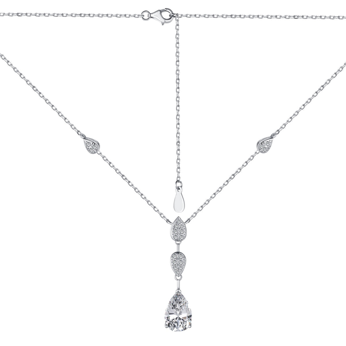 [Violet JW]Dazzling Pear Cut Necklace