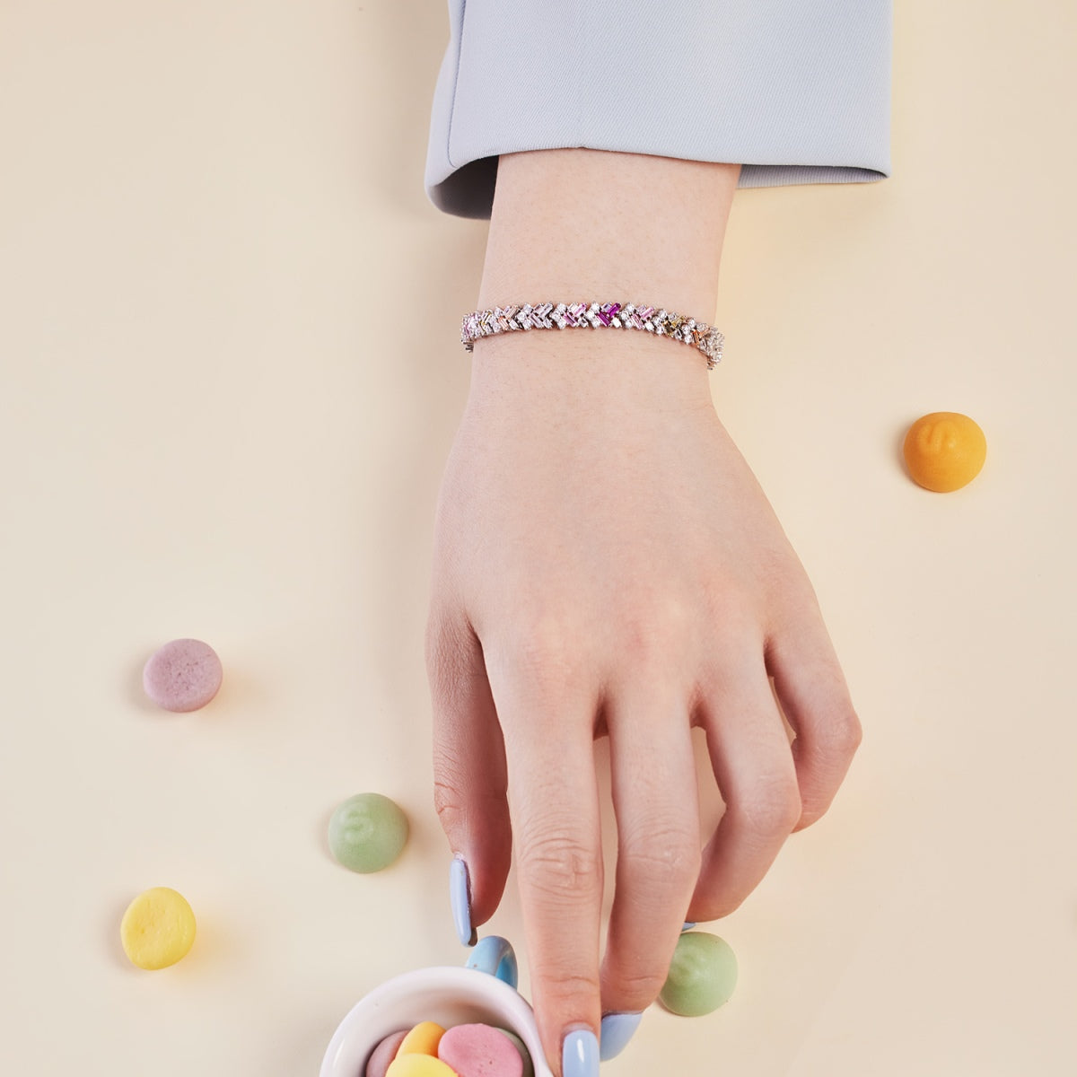 [Violet JW]Dazzling Unique Multi Shape Daily Bracelet