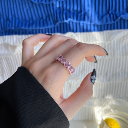 [Violet JW]Dainty Elongated Cushion Cut Tennis Ring