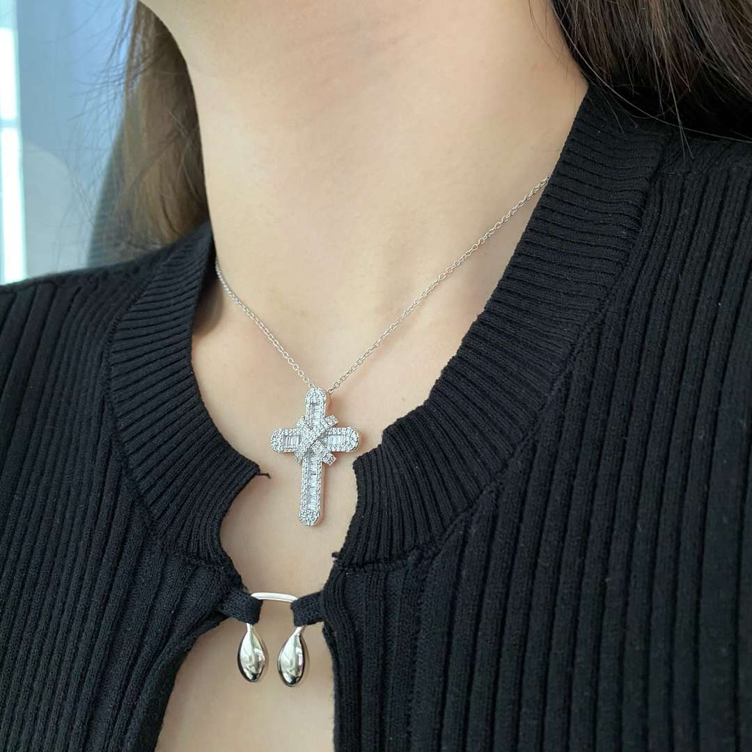 [Violet JW]Gypsophila With Dimonds Necklace