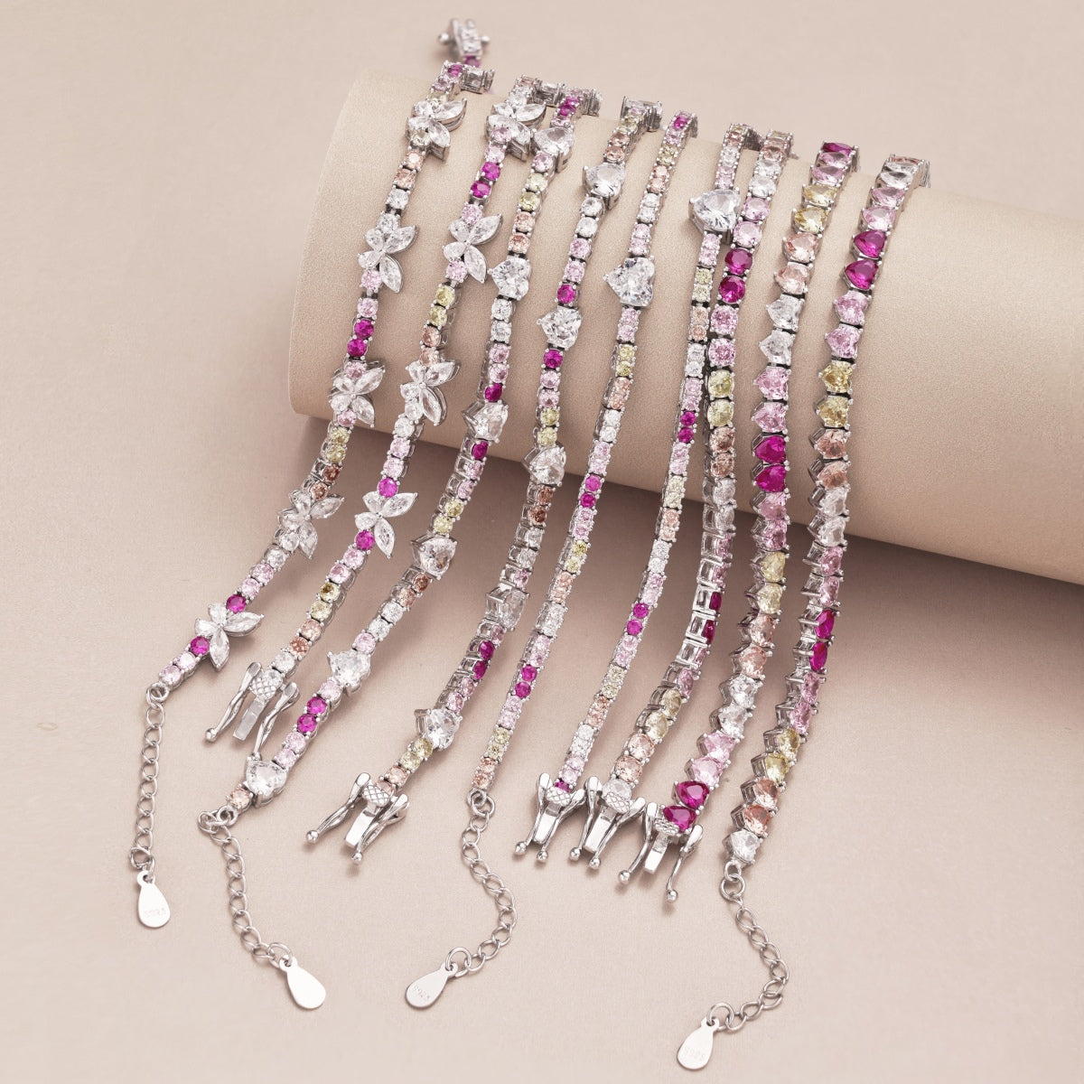 [Violet JW]Delicate Colorful Emerald Cut Party Bracelet