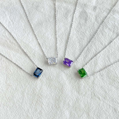 [Violet JW]Luxurious Square Shape Colorful Necalack