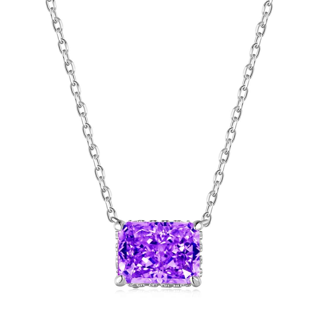 [Violet JW]Luxurious Square Shape Colorful Necalack