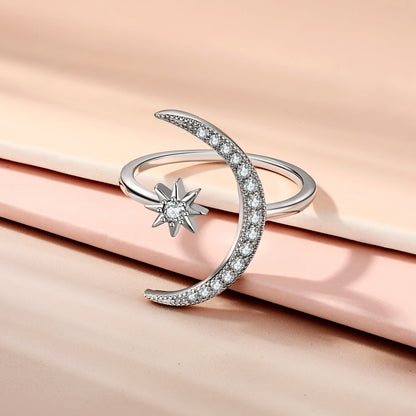 [Violet JW]Eternity Moon & Star Ring