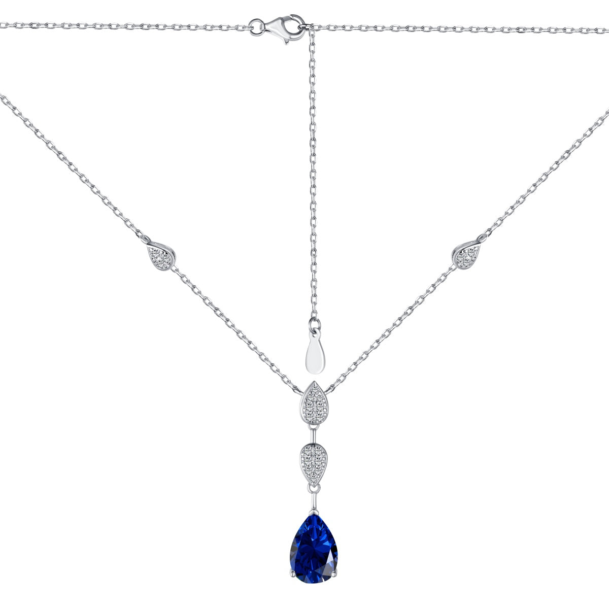 [Violet JW]Dazzling Pear Cut Necklace