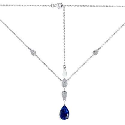 [Violet JW]Dazzling Pear Cut Necklace
