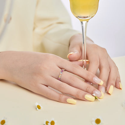 [Violet JW]Dazzling Lustrous Round Cut Tennis Ring
