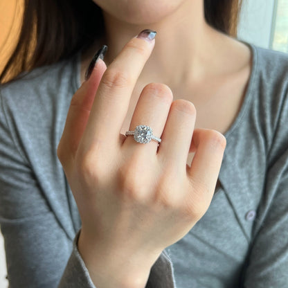 [Baslove]輝くラウンドカットの結婚指輪