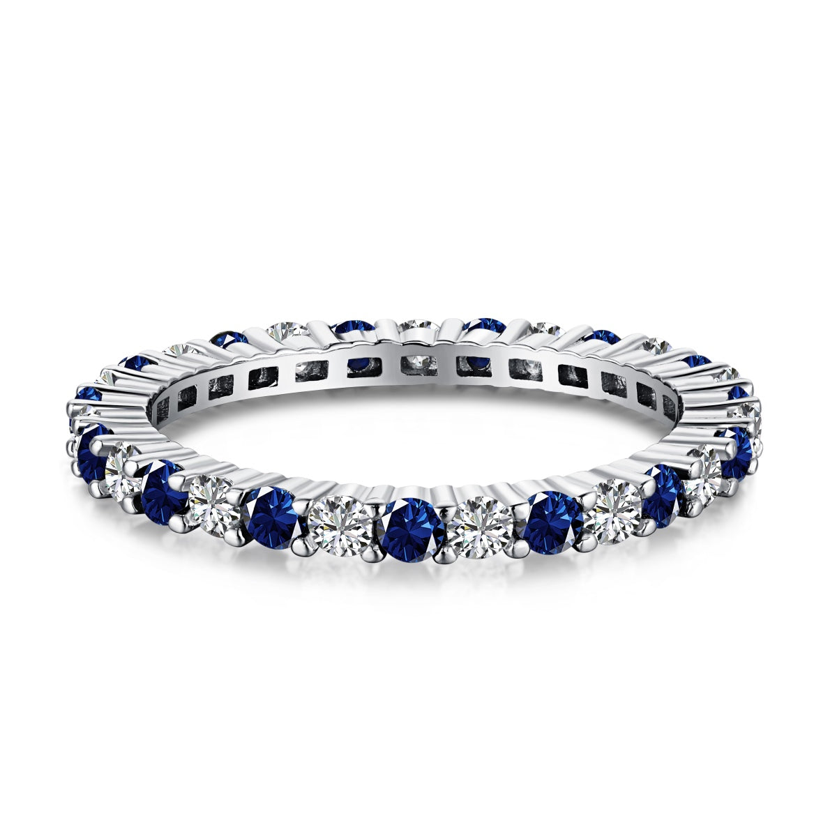 [Violet JW]Exquisite Colorful Round Cut Tennis Ring
