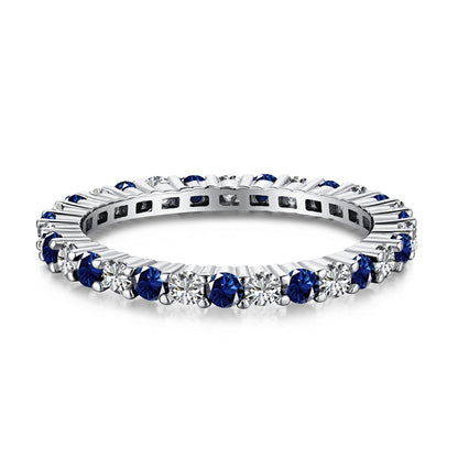 [Violet JW]Exquisite Colorful Round Cut Tennis Ring