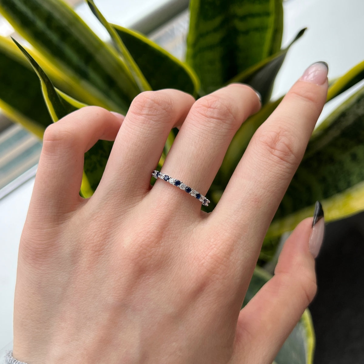 [Violet JW]Exquisite Colorful Round Cut Tennis Ring