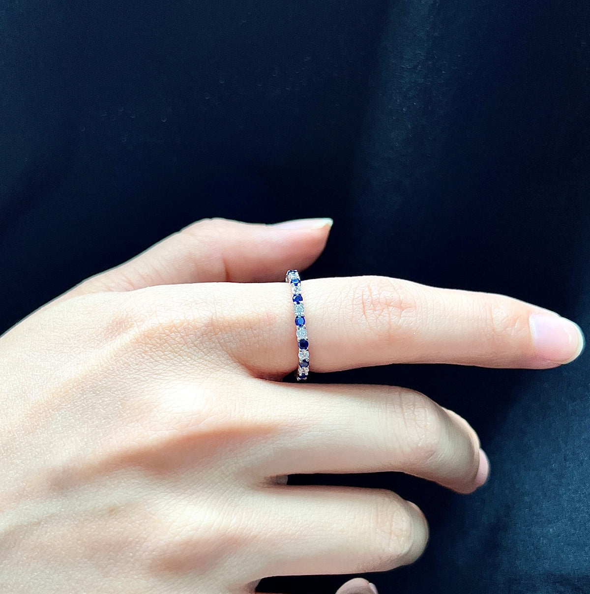 [Violet JW]Exquisite Colorful Round Cut Tennis Ring