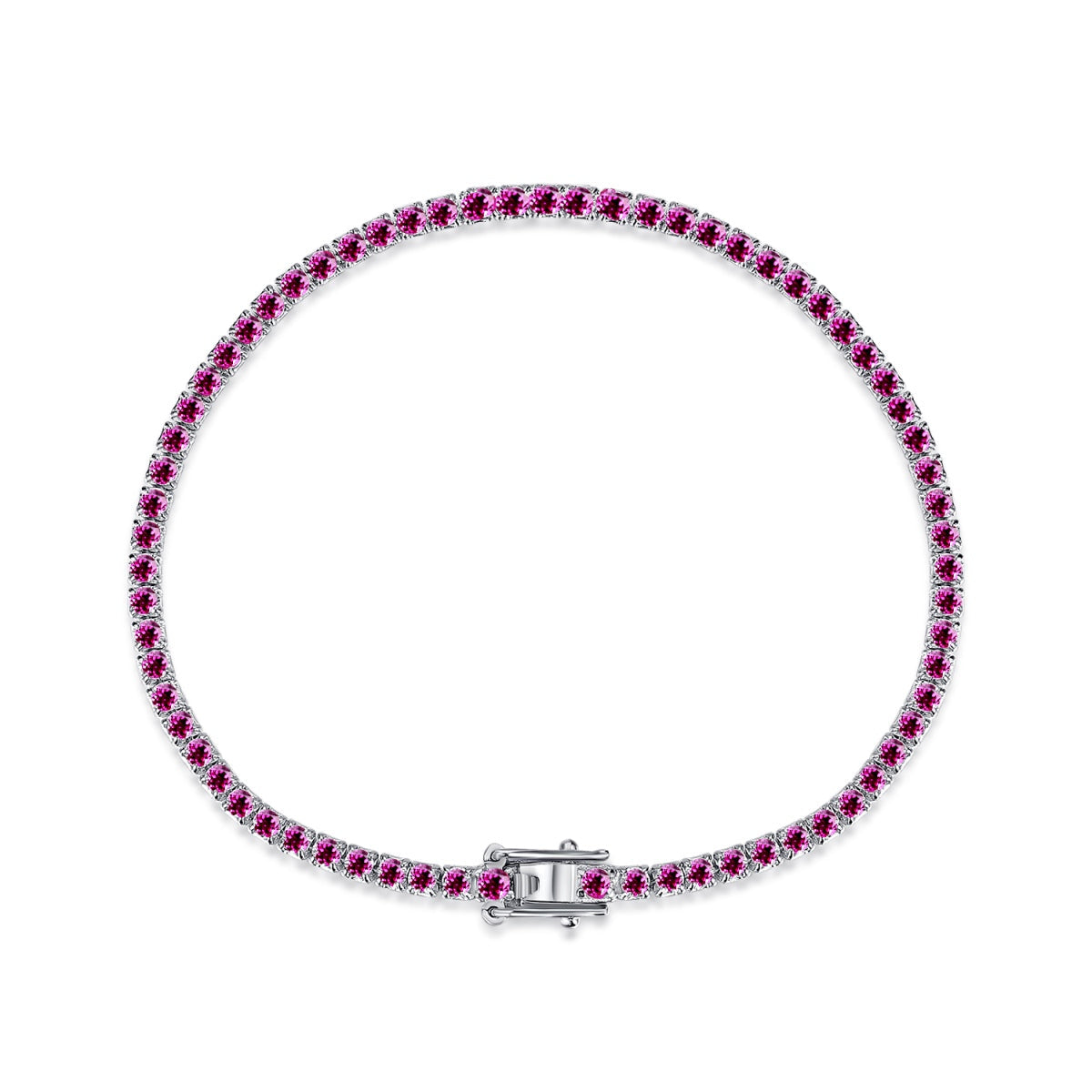 [Violet JW]Dazzling Colorful Round Cut Daily Bracelet