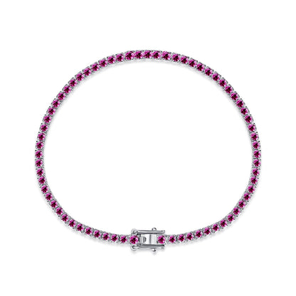 [Violet JW]Dazzling Colorful Round Cut Daily Bracelet
