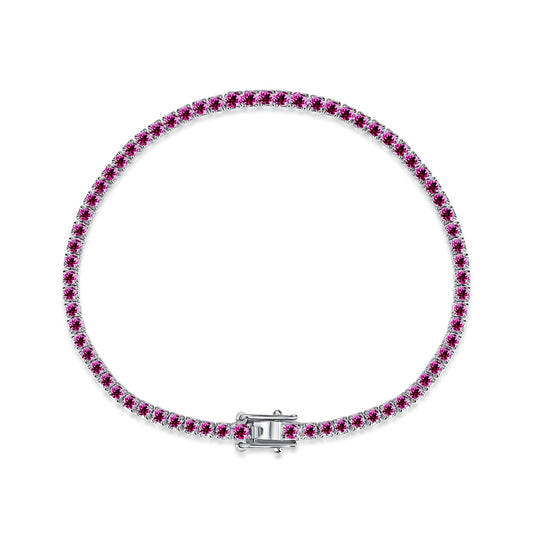 [Violet JW]Dazzling Colorful Round Cut Daily Bracelet