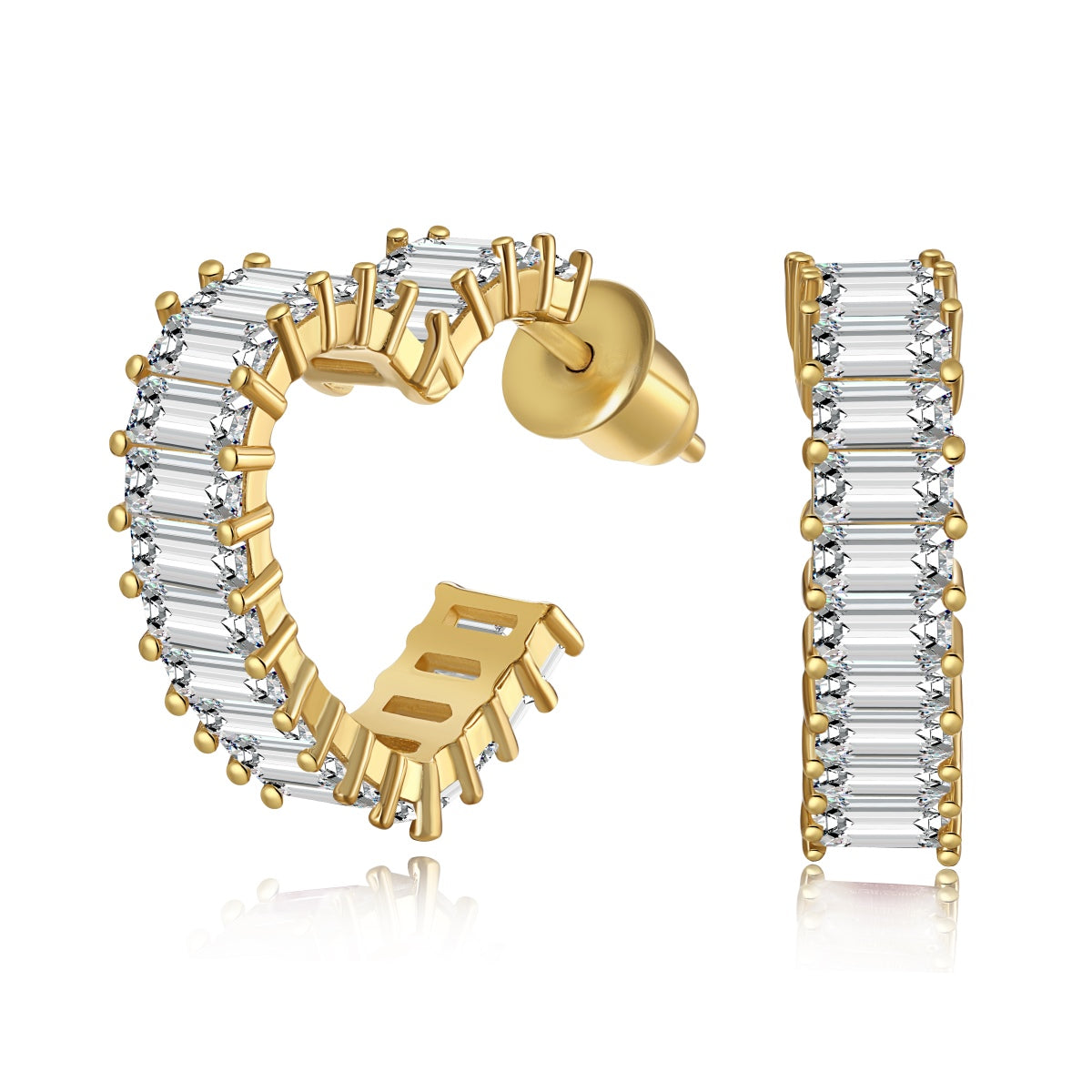 [Violet JW]Radiant Heart Cutout Earrings