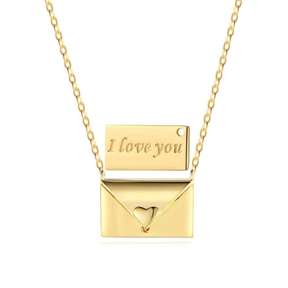 [Violet JW]Envelope Heart Shape Mother's Day Necklace