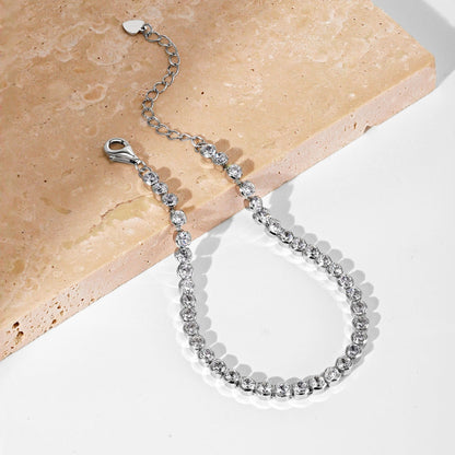 [Violet JW]Ornate  Sparkling Round Cut Daily Bracelet