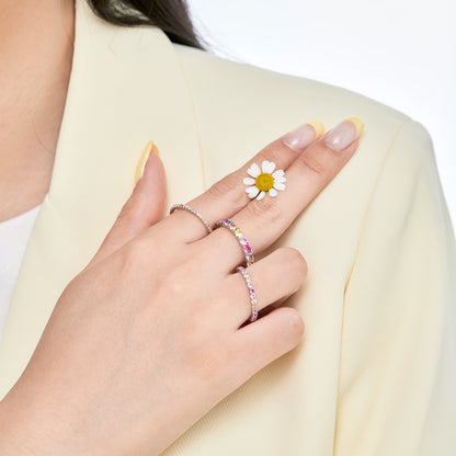[Violet JW]Elegant Vivid Round Cut Daily Ring