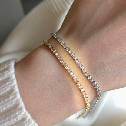 [Violet JW]Radiant Shinning Princess Cut Tennis Bracelet