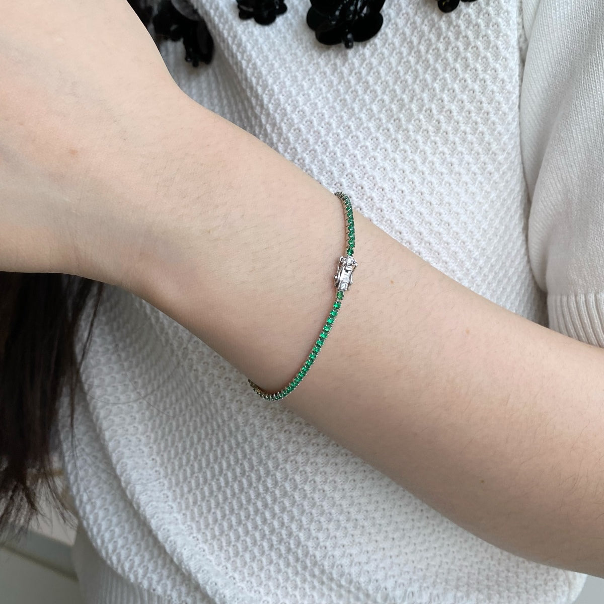 [Violet JW]Dazzling Colorful Round Cut Daily Bracelet
