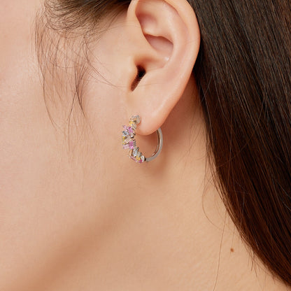 [Violet JW]Dazzling Colorful Emerald Cut Daily Earrings