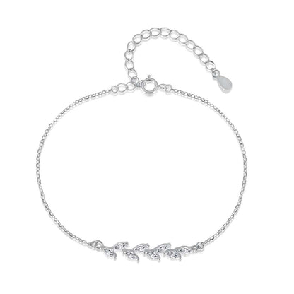 [Violet JW]Elegant Wheat Leaves Shape Bracelet