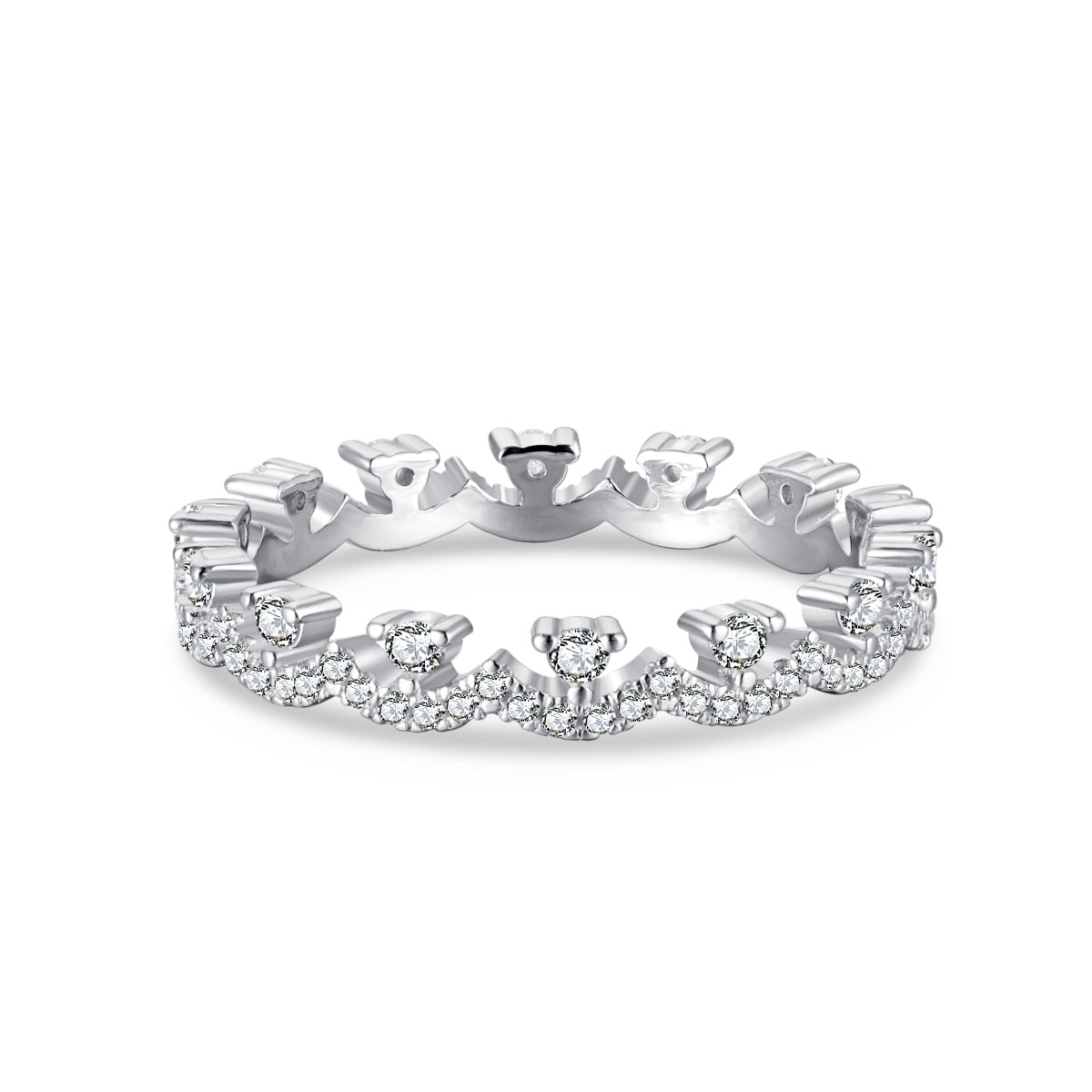 [Violet JW]Elegant Resplendent Round Shape Party Ring