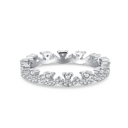 [Violet JW]Elegant Resplendent Round Shape Party Ring