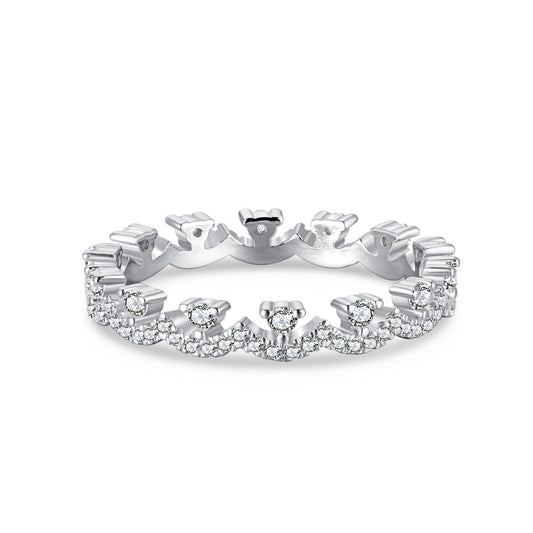 [Violet JW]Elegant Resplendent Round Shape Party Ring