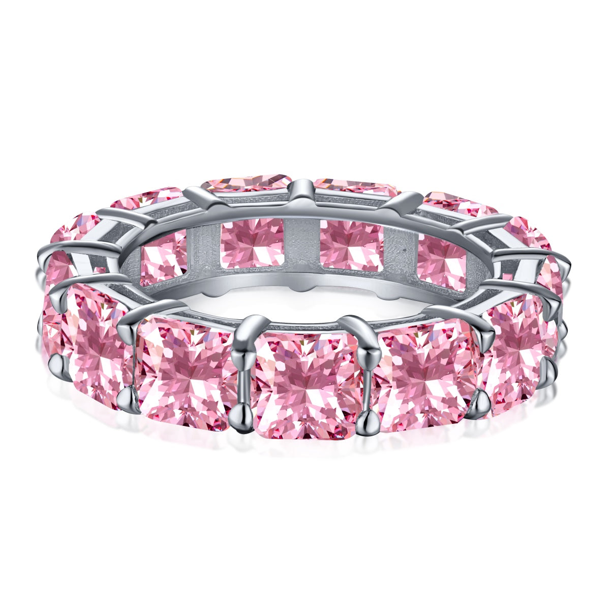 [Violet JW]Elegant Princess Cut Tennis Ring