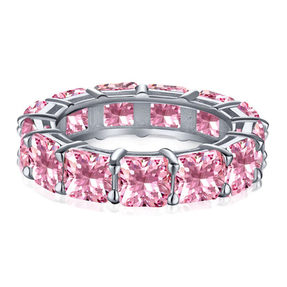[Violet JW]Elegant Princess Cut Tennis Ring