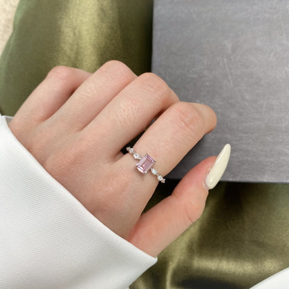 [Violet JW]1.0 Carat Dainty Resplendent Radiant Cut Daily Ring