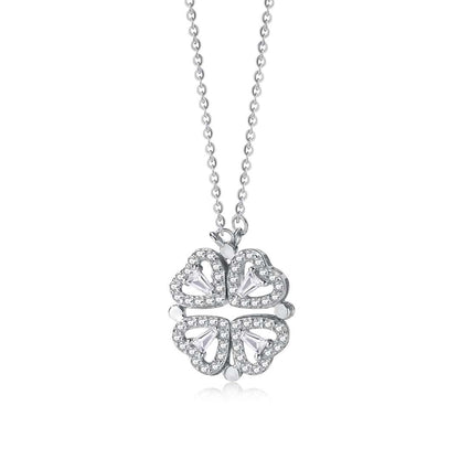 [Violet JW]Ornate Heart Cut Flower Shape Necklace