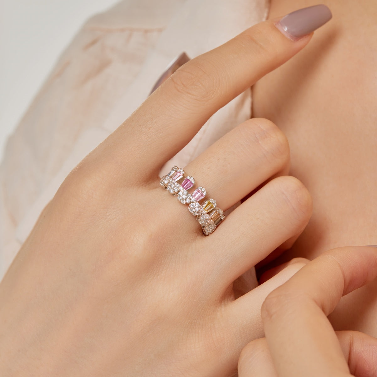 [Violet JW]Gorgeous Radiant Cut Daily Ring