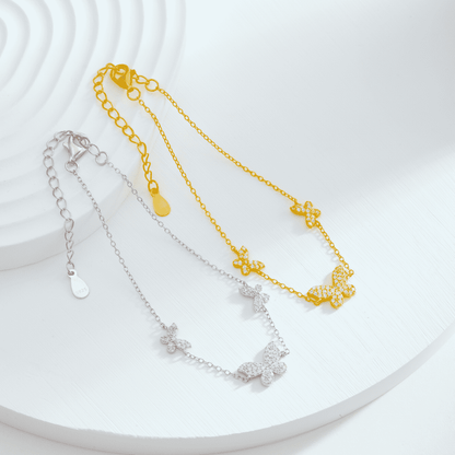 [Violet JW]Delicate Butterfly Pendant Bracelet