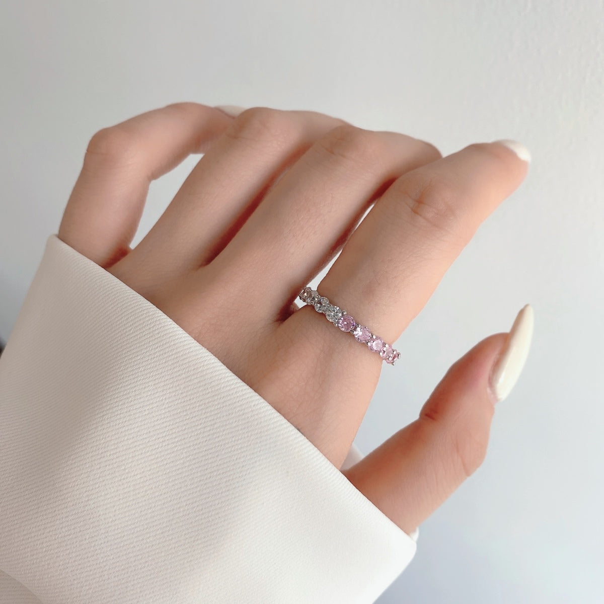 [Violet JW]Sparkling Round Cut Tennis Ring