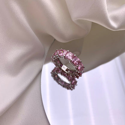 [Violet JW]Elegant Princess Cut Tennis Ring