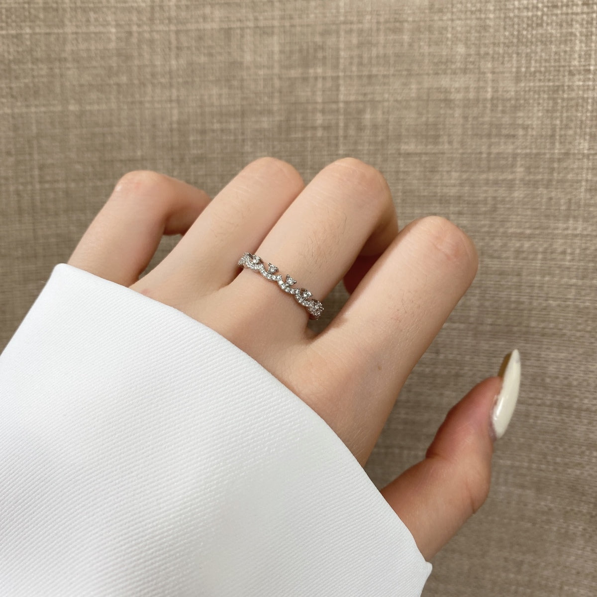 [Violet JW]Elegant Resplendent Round Shape Party Ring