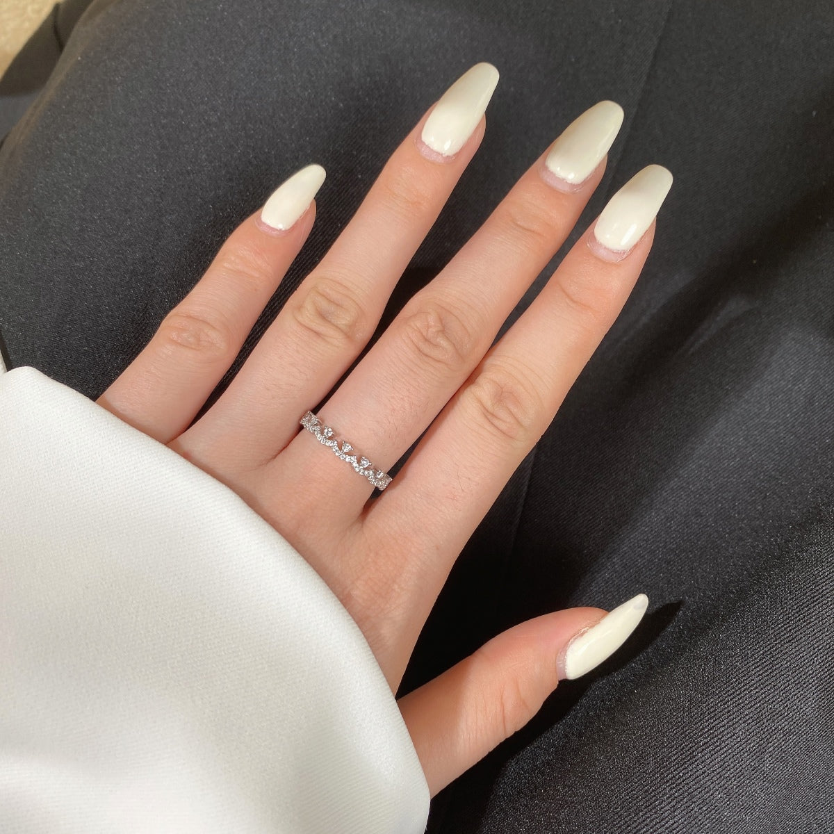 [Violet JW]Elegant Resplendent Round Shape Party Ring