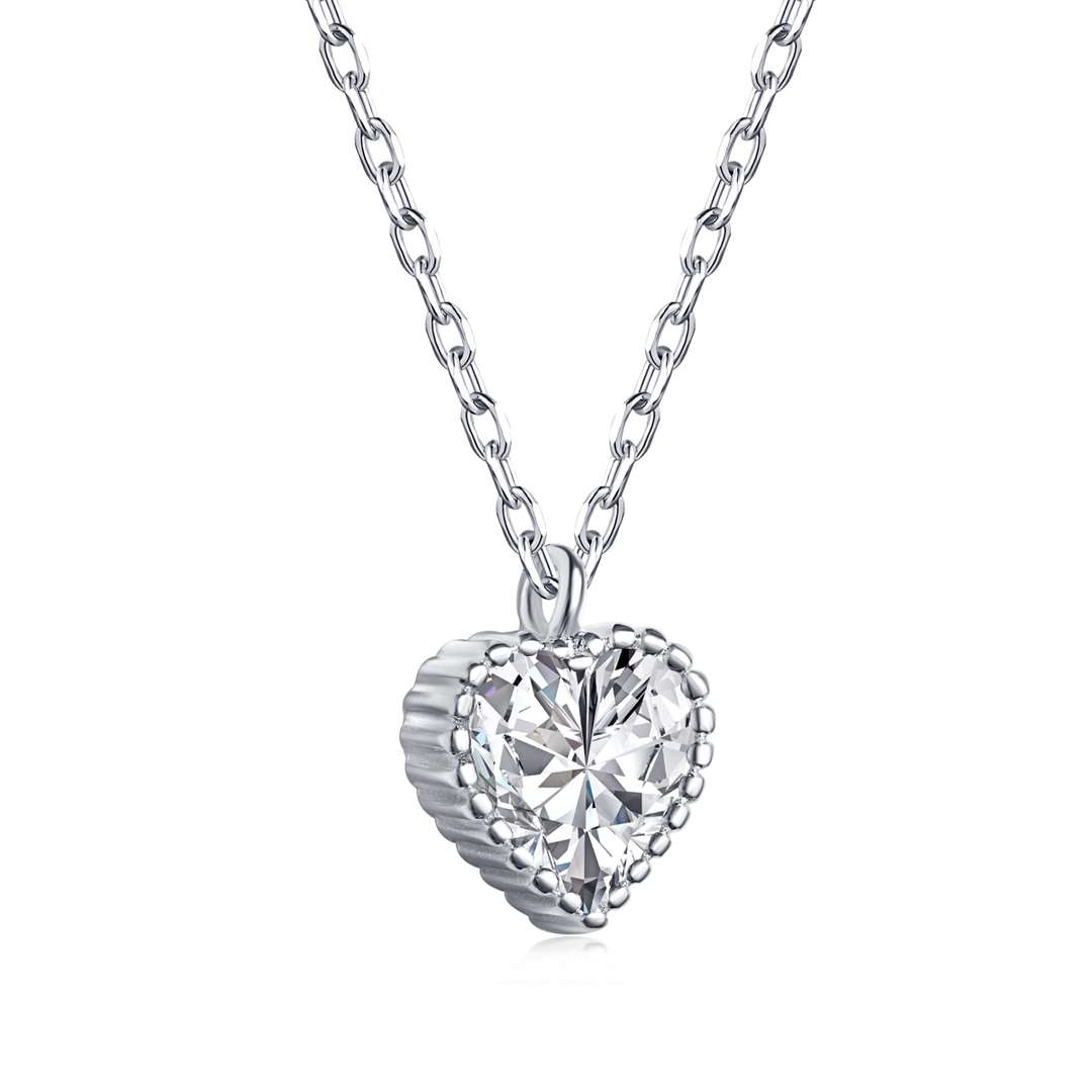 [Violet JW]Ornate Heart Shape Necklace