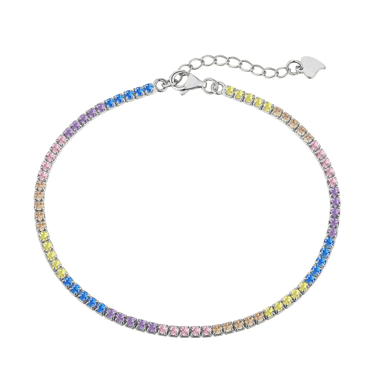 [Violet JW]Dazzling Colorful Round Cut Daily Bracelet