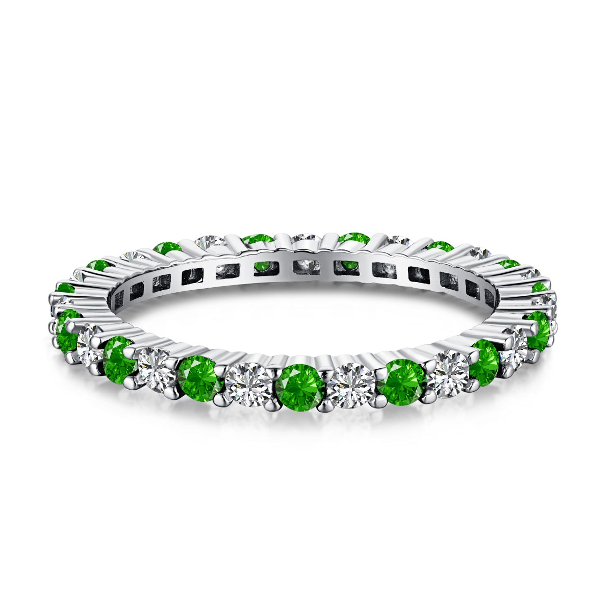 [Violet JW]Exquisite Colorful Round Cut Tennis Ring