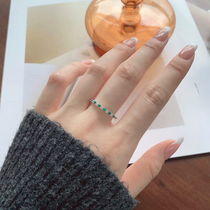 [Violet JW]Exquisite Colorful Round Cut Tennis Ring